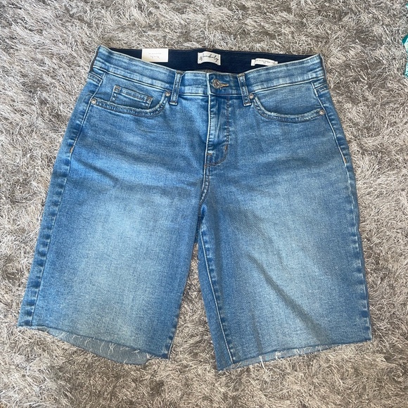 Wonderly Pants - NWT Wonderly Mid Rise Denim Bermuda Shorts